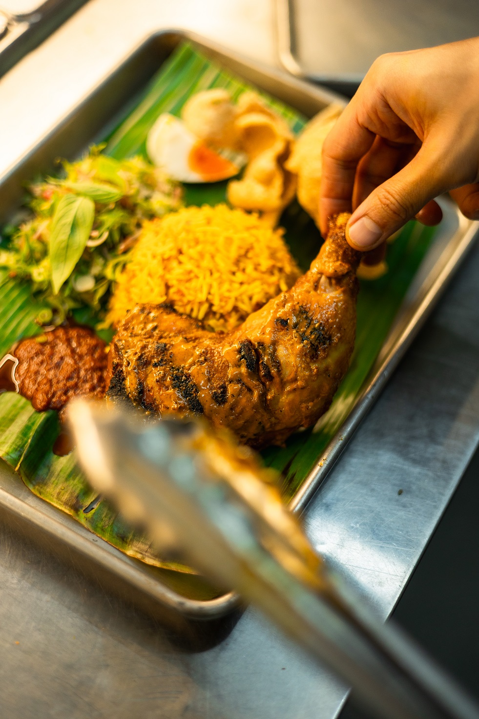 Nasi Kerabu with Ayam Percik Set - Kerabu by arang