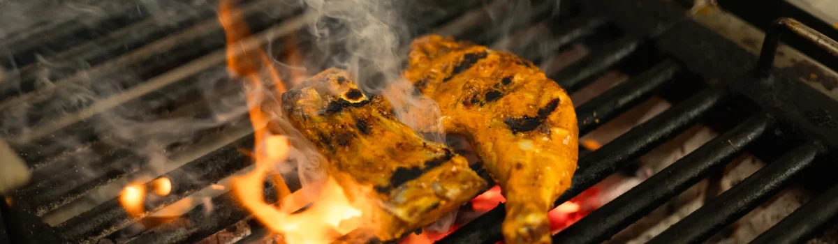 Grilling chicken and ribs