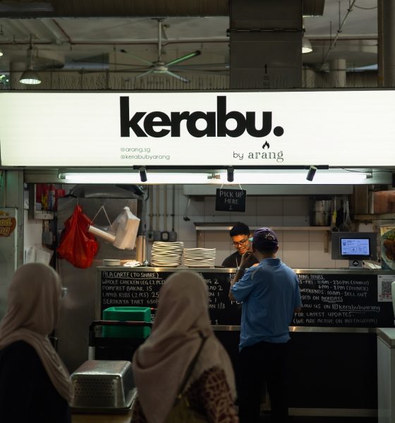 Kerabu by arang food stall front view-colored picture